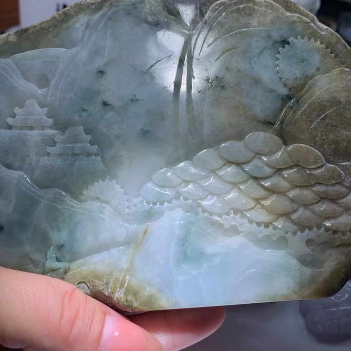 翡翠未镶嵌颈饰保真天然A货翡翠