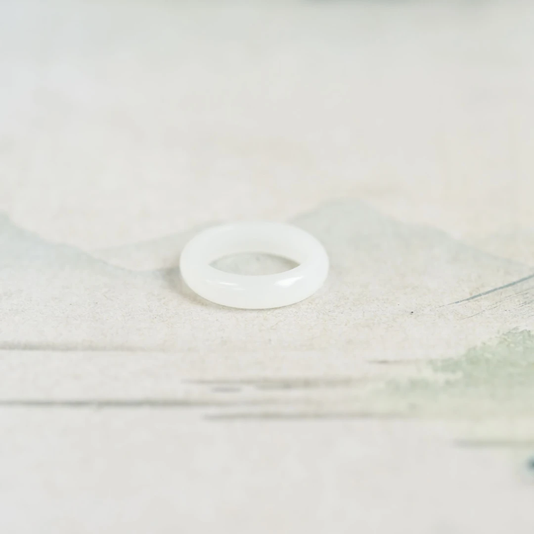 东方俪DOFUNLY【思华年】和田玉简约指环戒指国风WYJZ望舒