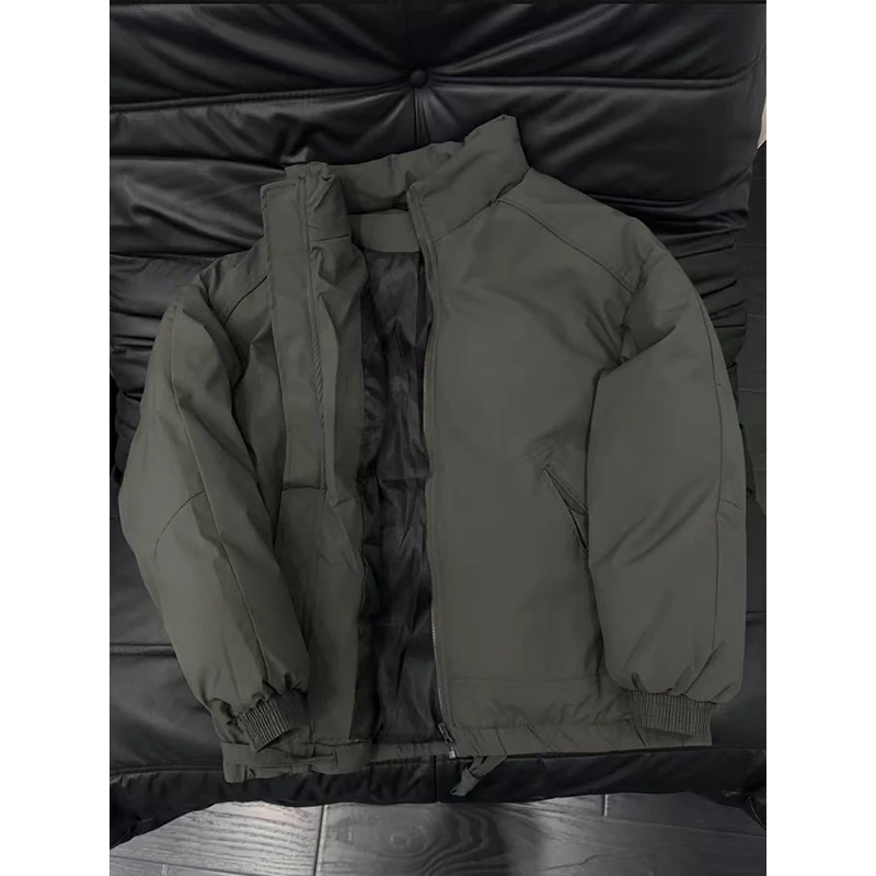 美式工装棉服男款冬季加厚潮牌高级感短款棉衣外套立领冬装面包服