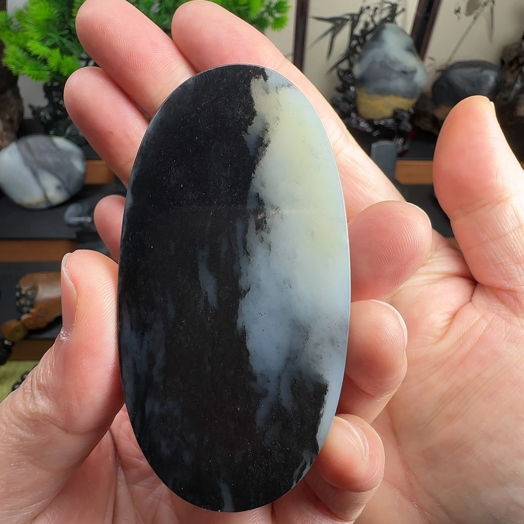 泥***浆和田玉未镶嵌挂件