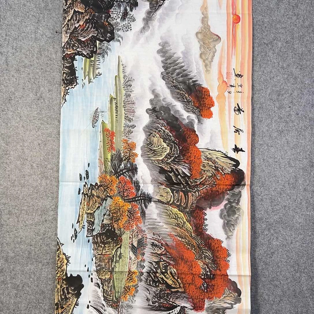 国画325 牡丹之花之叶的颜色与叶