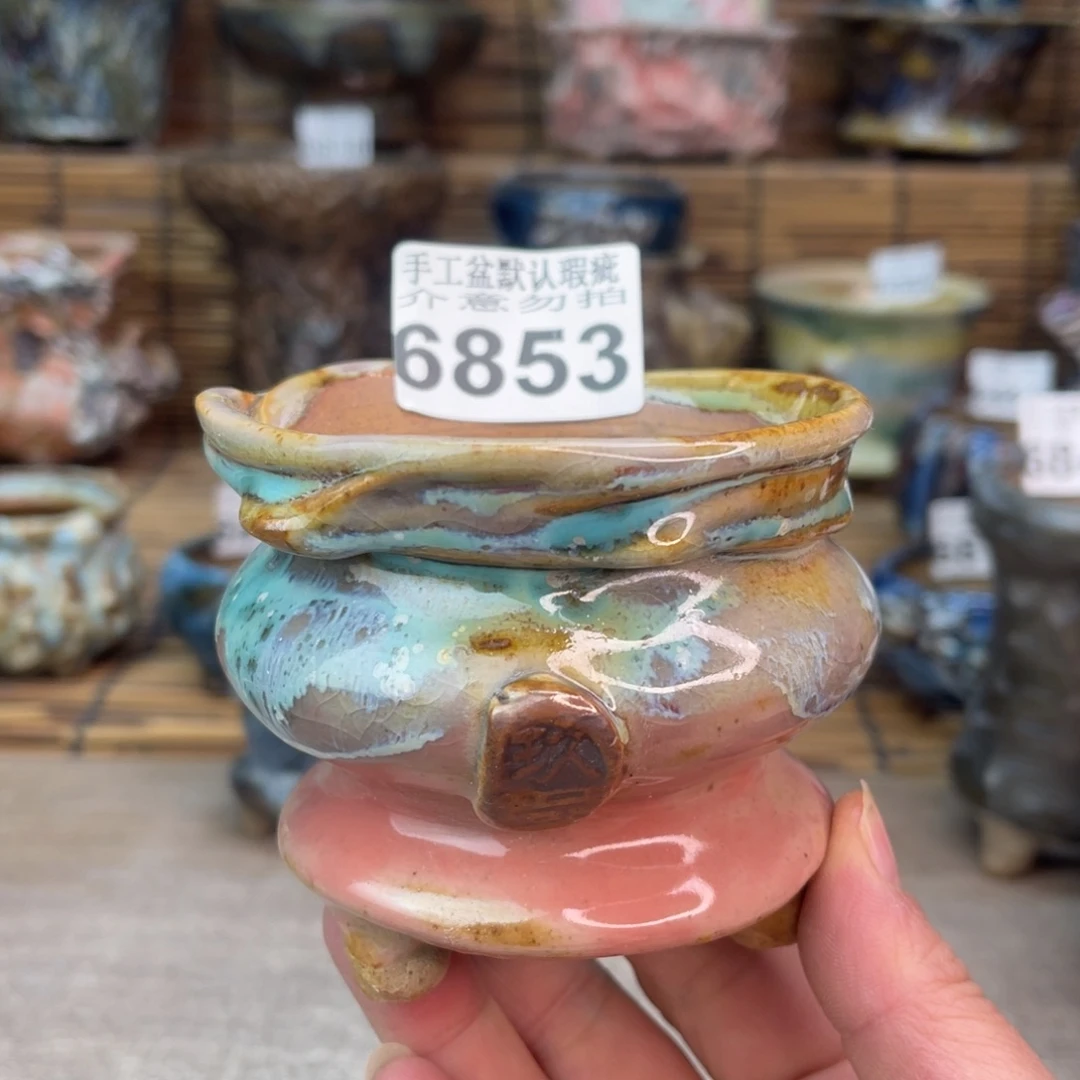 手工花盆默认瑕疵完美者勿拍