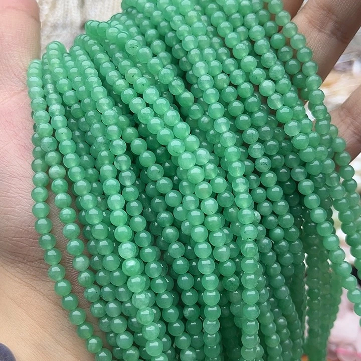 玛瑙/玉髓未镶嵌珠宝半成品2条4mm左右东陵玉