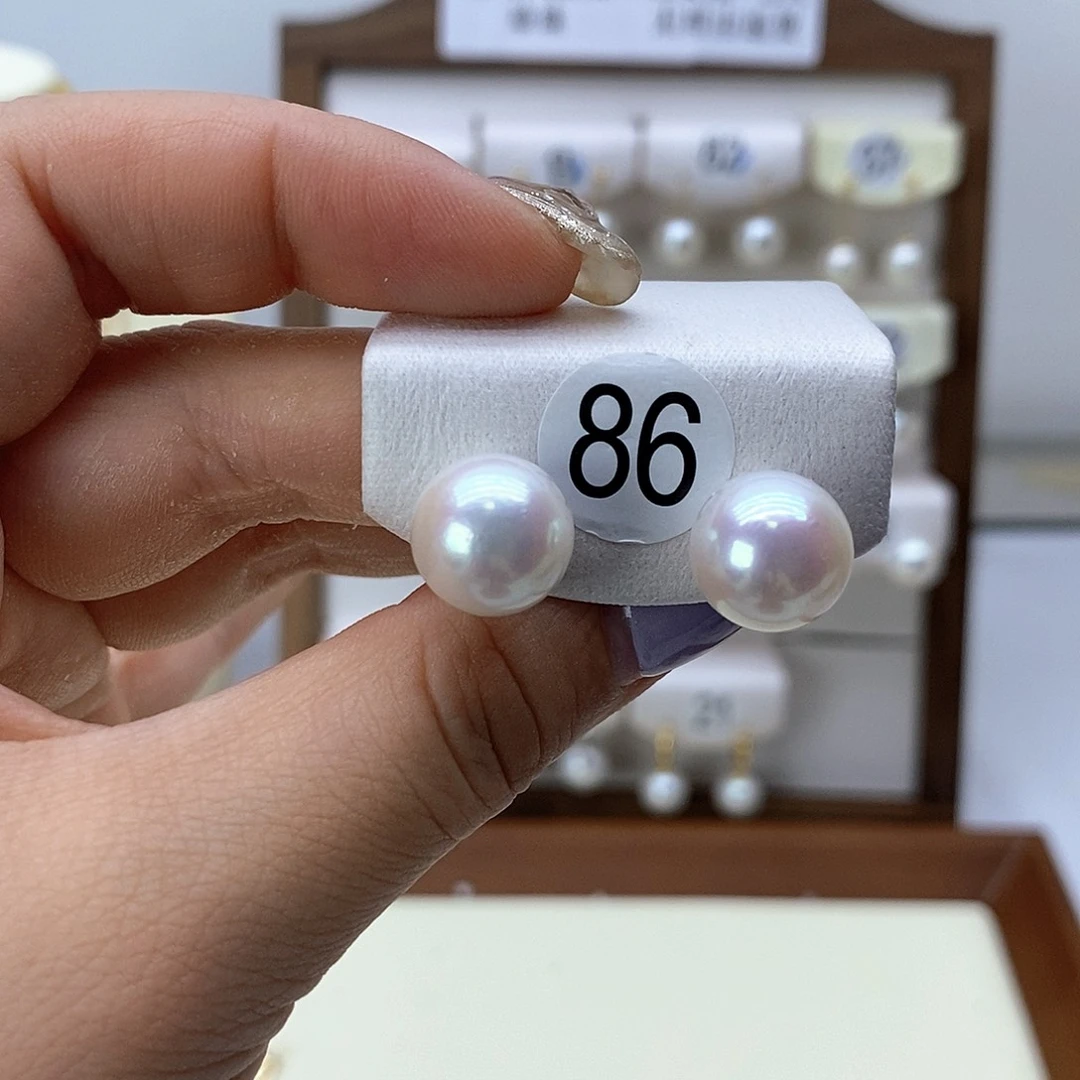 银S925镶嵌淡水珍珠耳饰