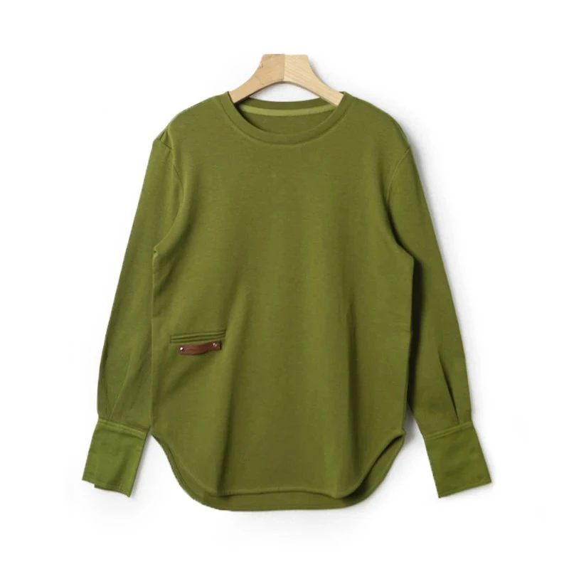 【蓝珊珊专属】设计师款简约百搭圆领长袖T恤TX22698