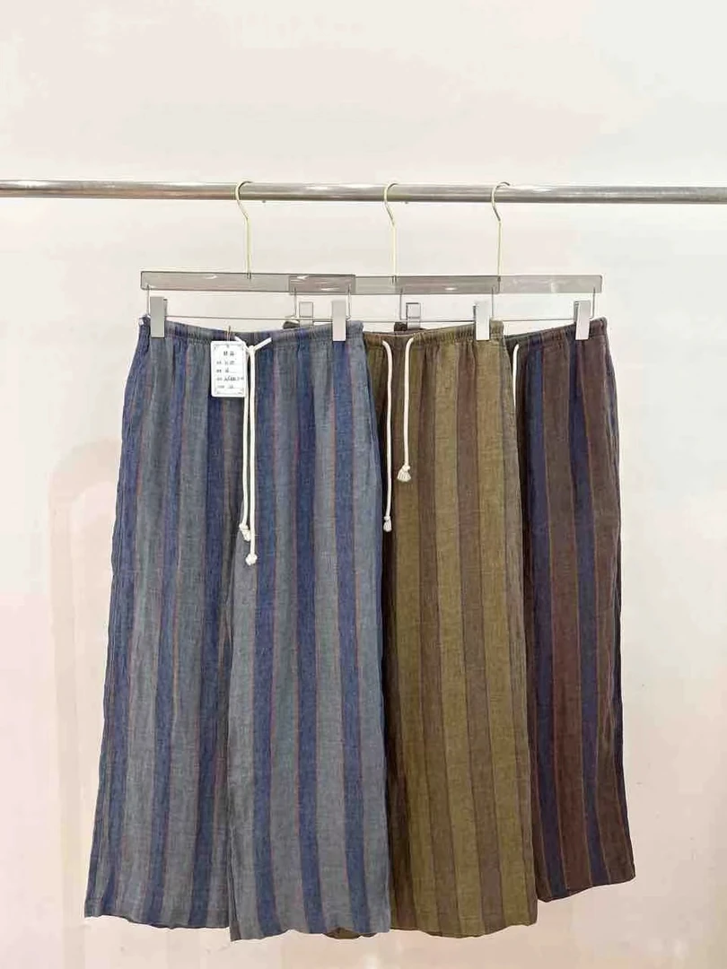 099 “呼吸” 亚麻高端时尚减龄显瘦气质款松紧腰休闲裤