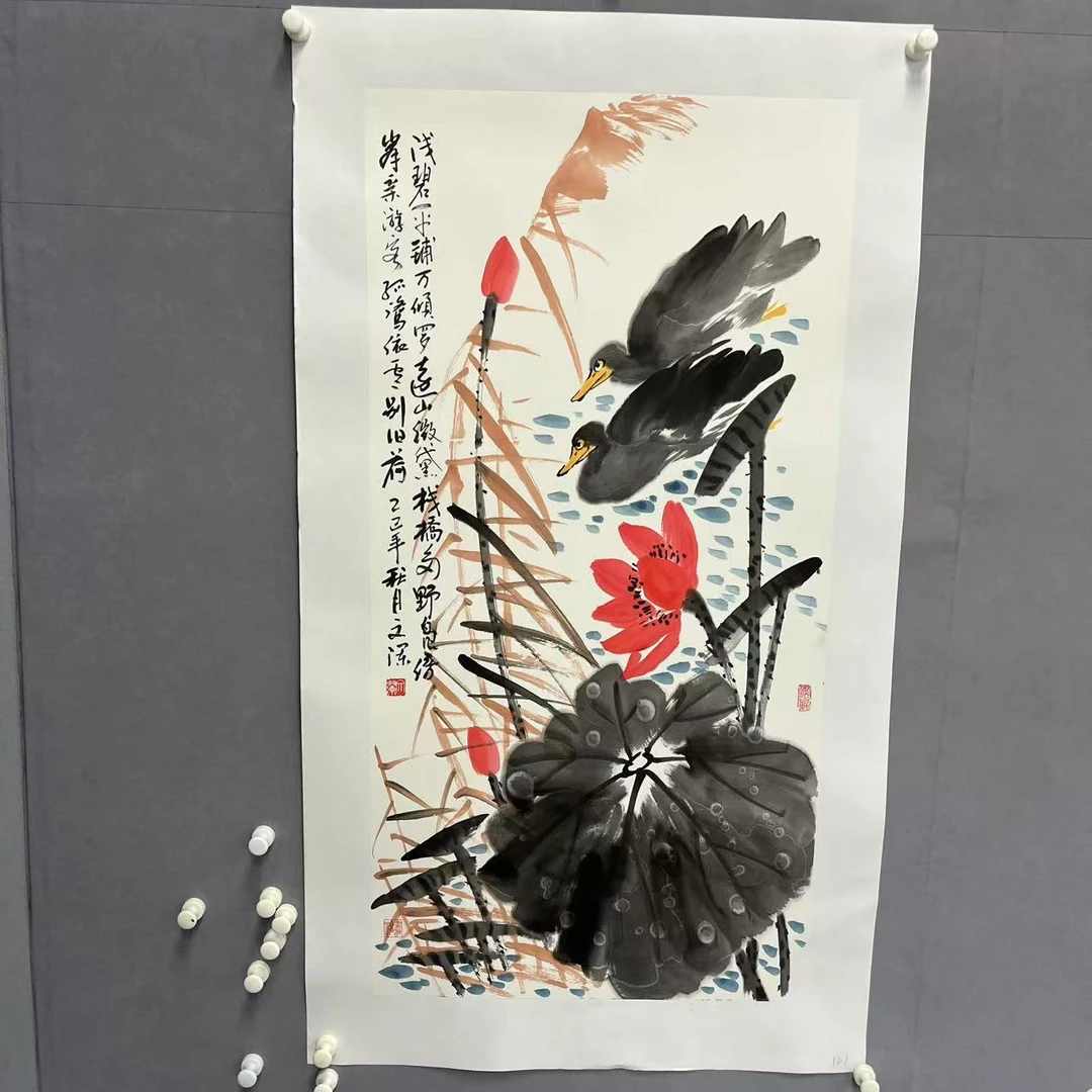 锦泉斋文澜亲笔手绘三尺国画一幅WL127