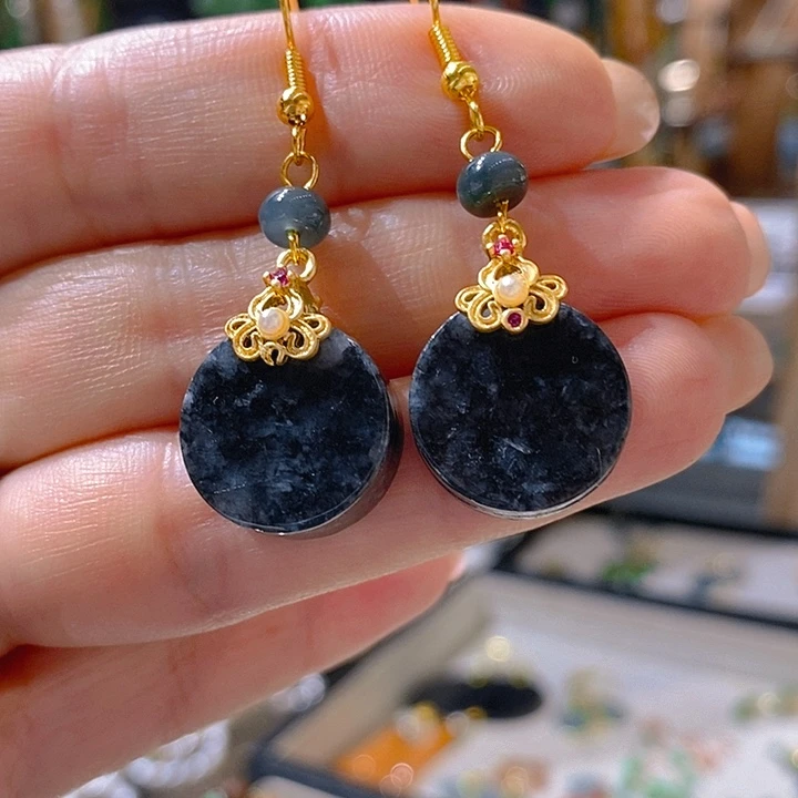 翡翠未镶嵌耳饰翡翠