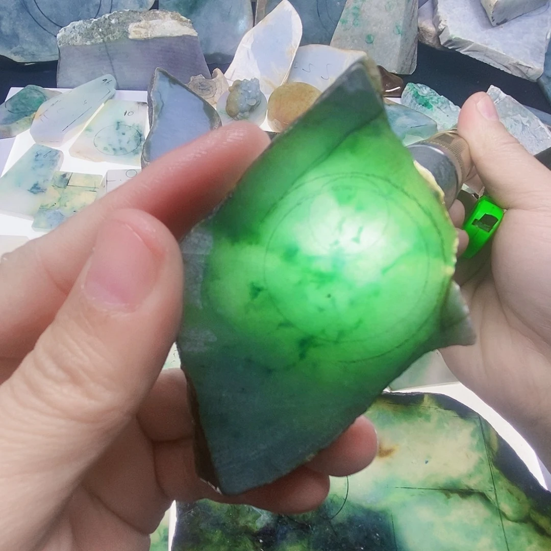 定制翡翠未镶嵌包工包料平安扣