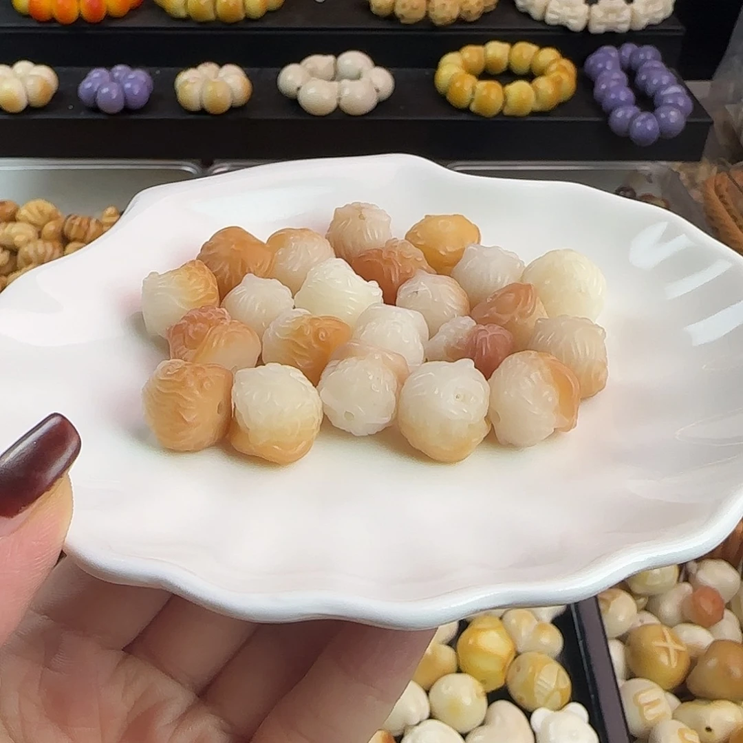 手串菩提根/象牙果瑕疵卡15/16醒狮100颗批发不挑瑕疵