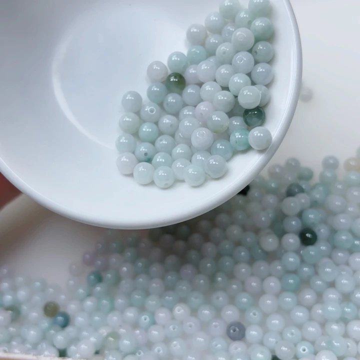 未镶嵌手链翡翠散珠108颗卡6