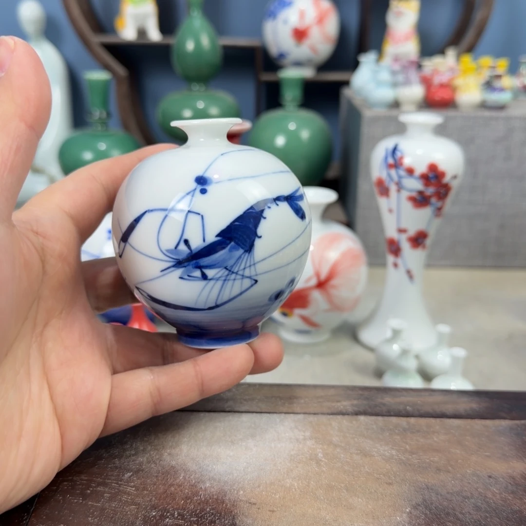 陶瓷手工小花器摆件