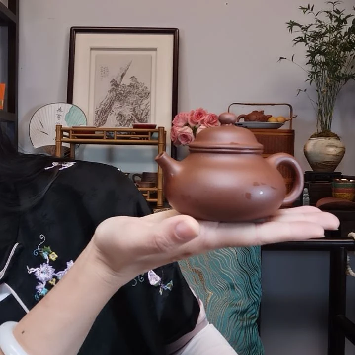 晴***帆紫砂茶壶容天壶半手工