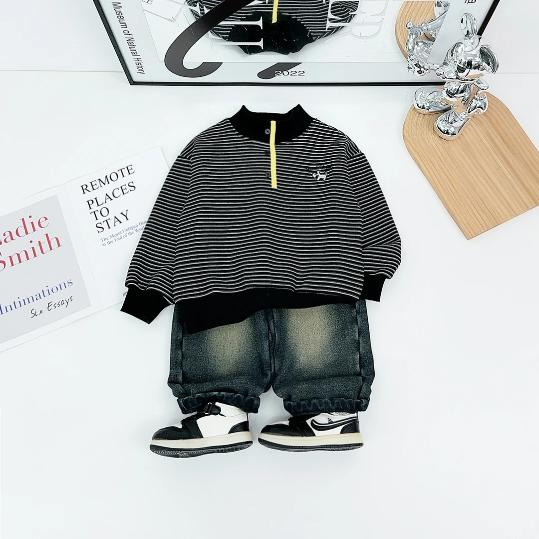 儿童卫衣加绒款长袖2025新款秋冬装男童宝宝HS25120