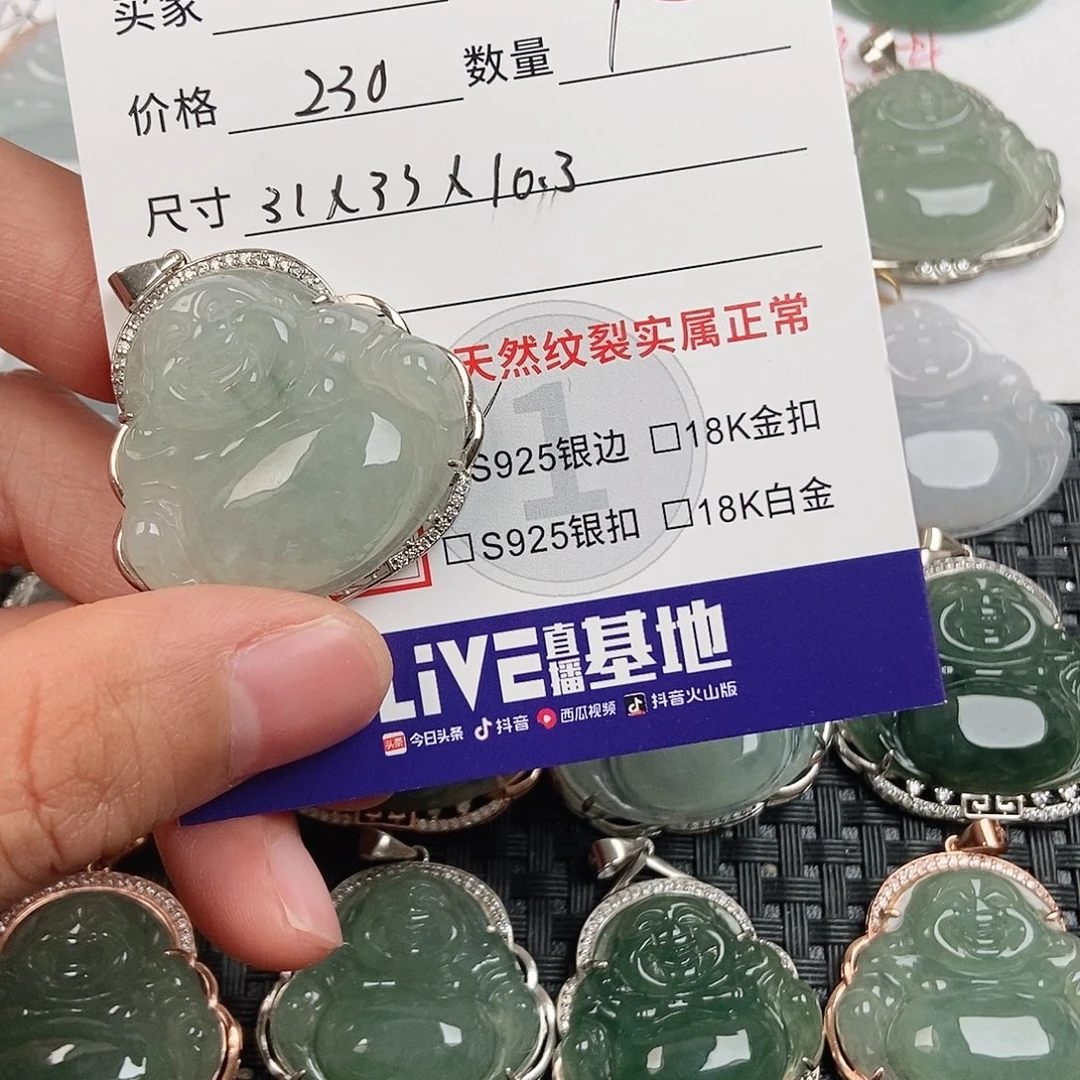 翡翠银S925镶嵌颈饰