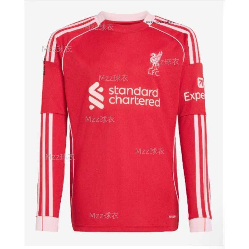 25/26利物浦主场长袖球员版足球服速干运动服