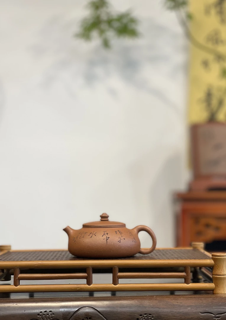 【红降坡泥·寒江壶】全手工原矿手工紫砂壶小容量手制圆壶泥壶球壶