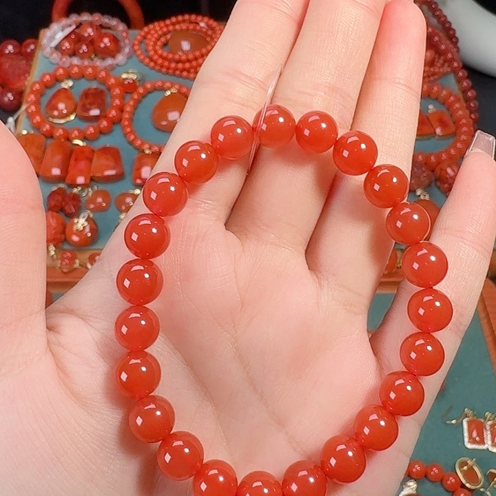 南红玛瑙未镶嵌8+冰红