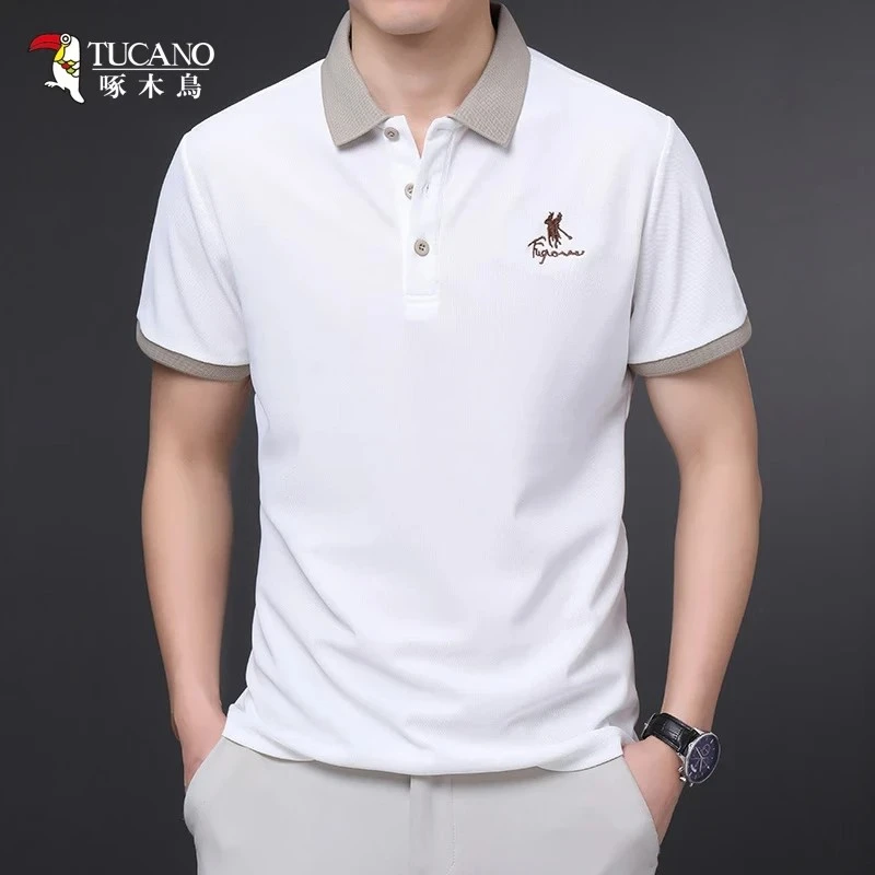 TUCANO/啄木鳥新款男士有领T恤短袖polo夏季宽松翻领速干高档商务