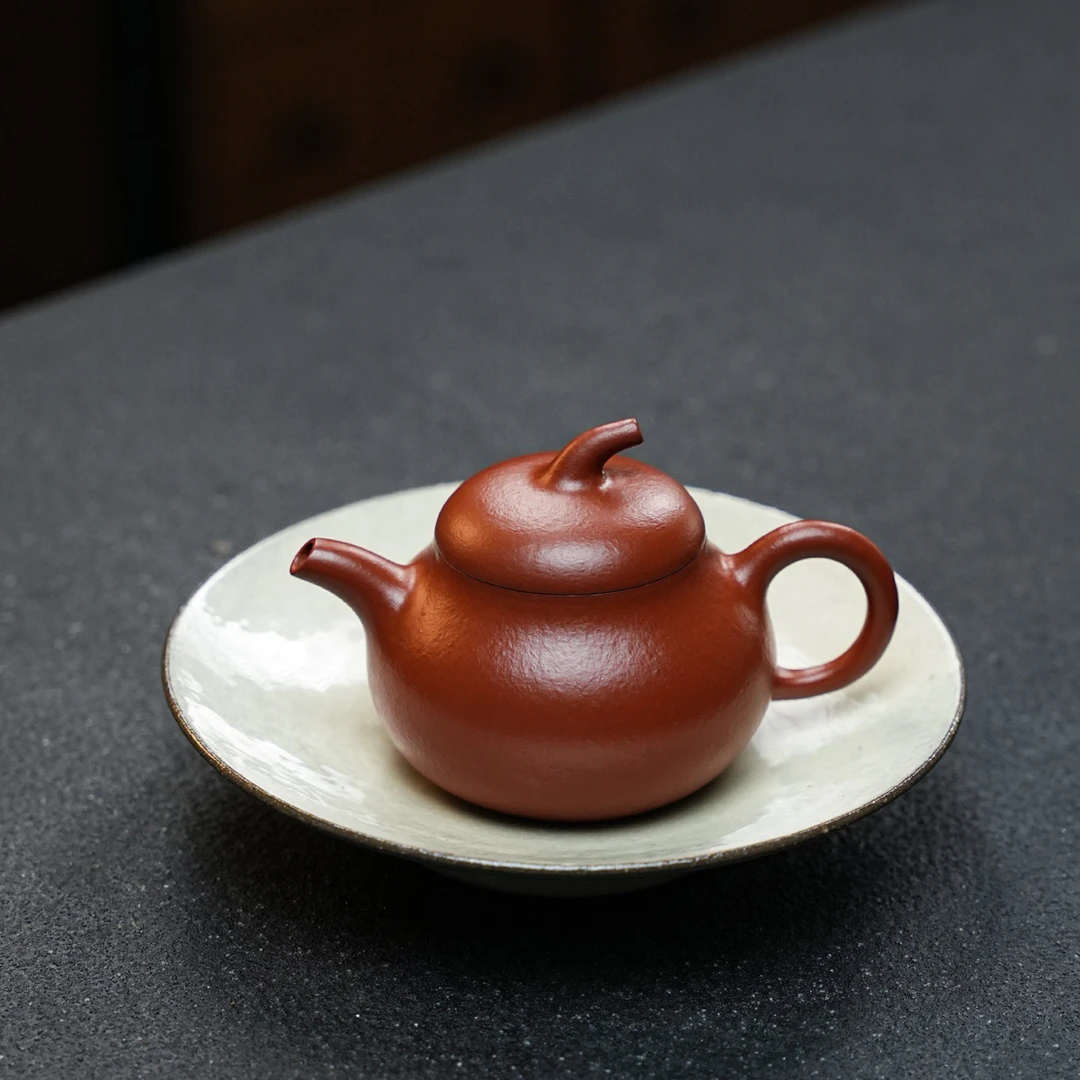 茄瓜·全手工·120cc原矿朱泥料 泡养出彩