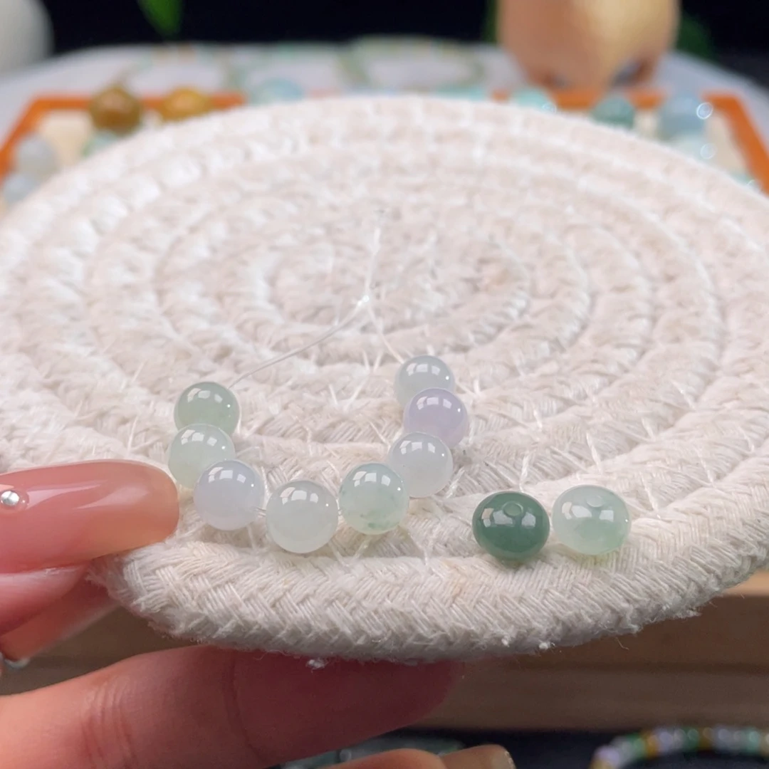 散珠翡翠逐*.天然缅甸翡翠a货