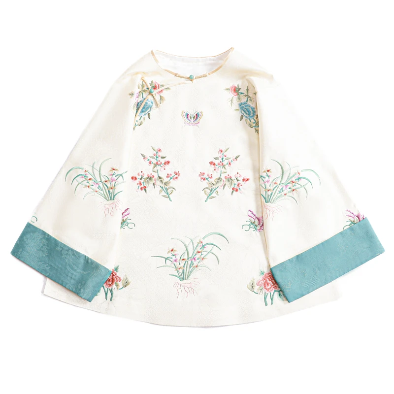 「瑶草琪花」丽古龙复古国风原创日常百搭设计中式刺绣汉服女装上衣