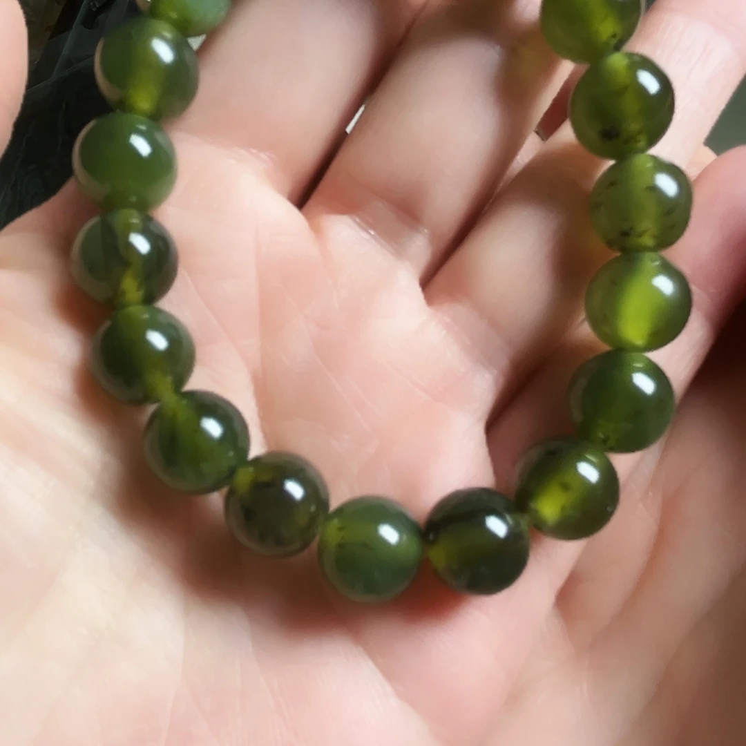 蛇纹石玉手串未镶嵌悠*