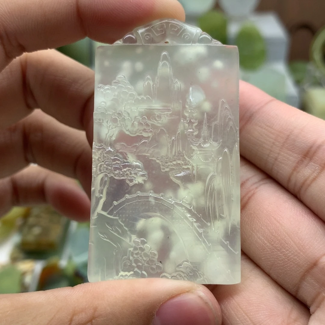 岫玉未镶嵌吊坠(不含链)