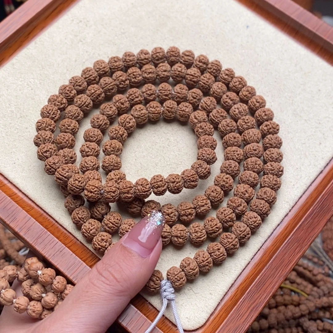 金刚菩提吊坠段*森凹底梅花108卡8