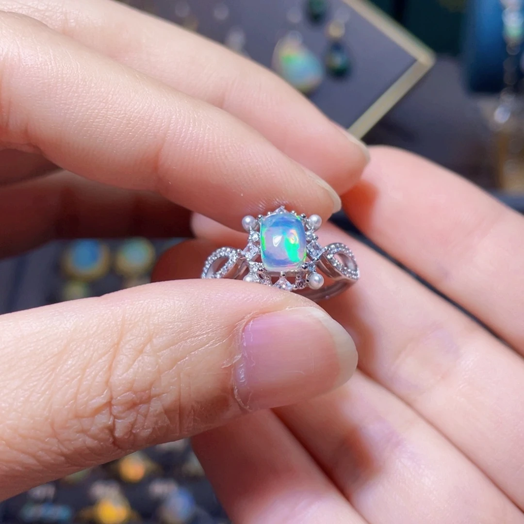 欧泊戒指）银S925镶嵌?****?