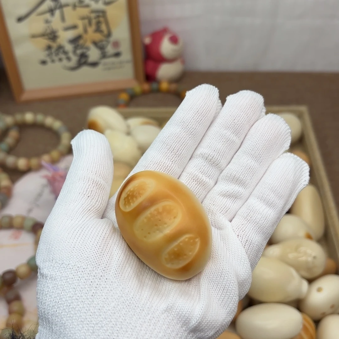 吊坠菩提根/象牙果牙果瑕疵面包把件853