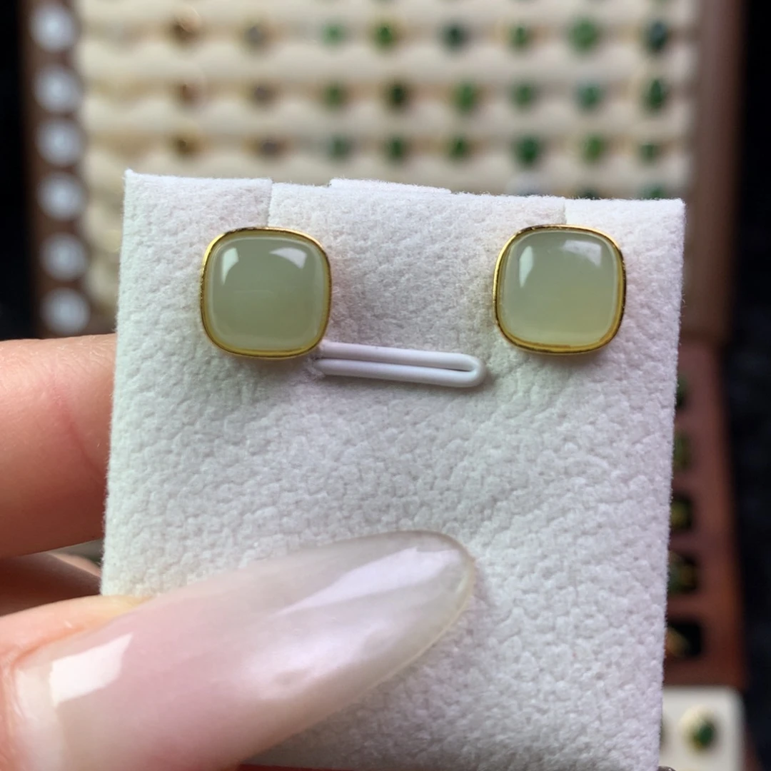 和田玉银S925镶嵌戒指