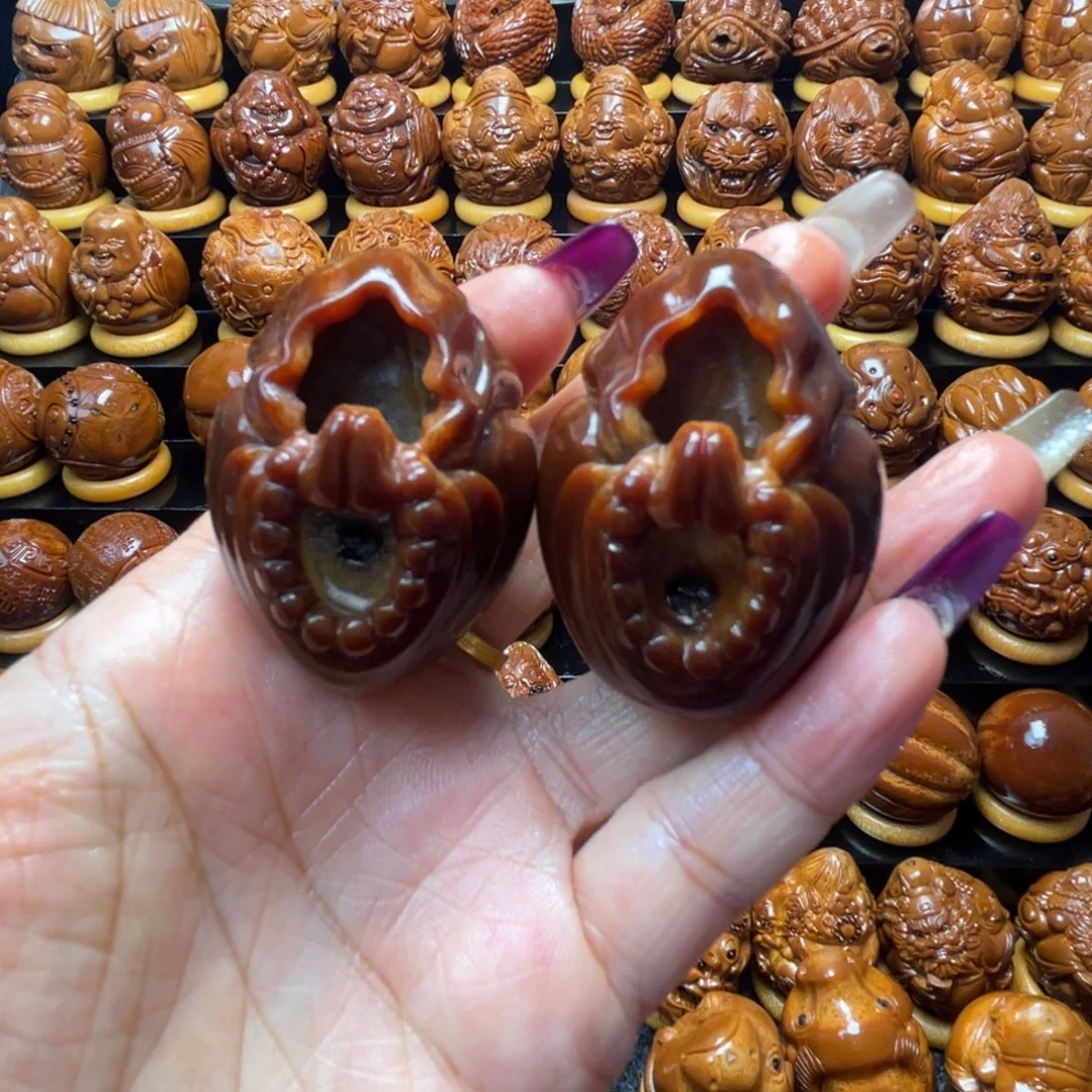 橄榄核把件橄榄球