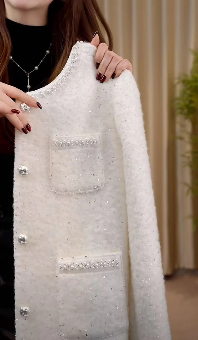 ph-2025春季白色爆款气质显瘦外套