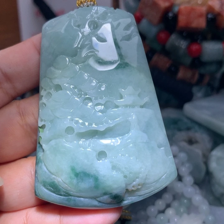 颈饰未镶嵌翡翠保真天然A货翡翠