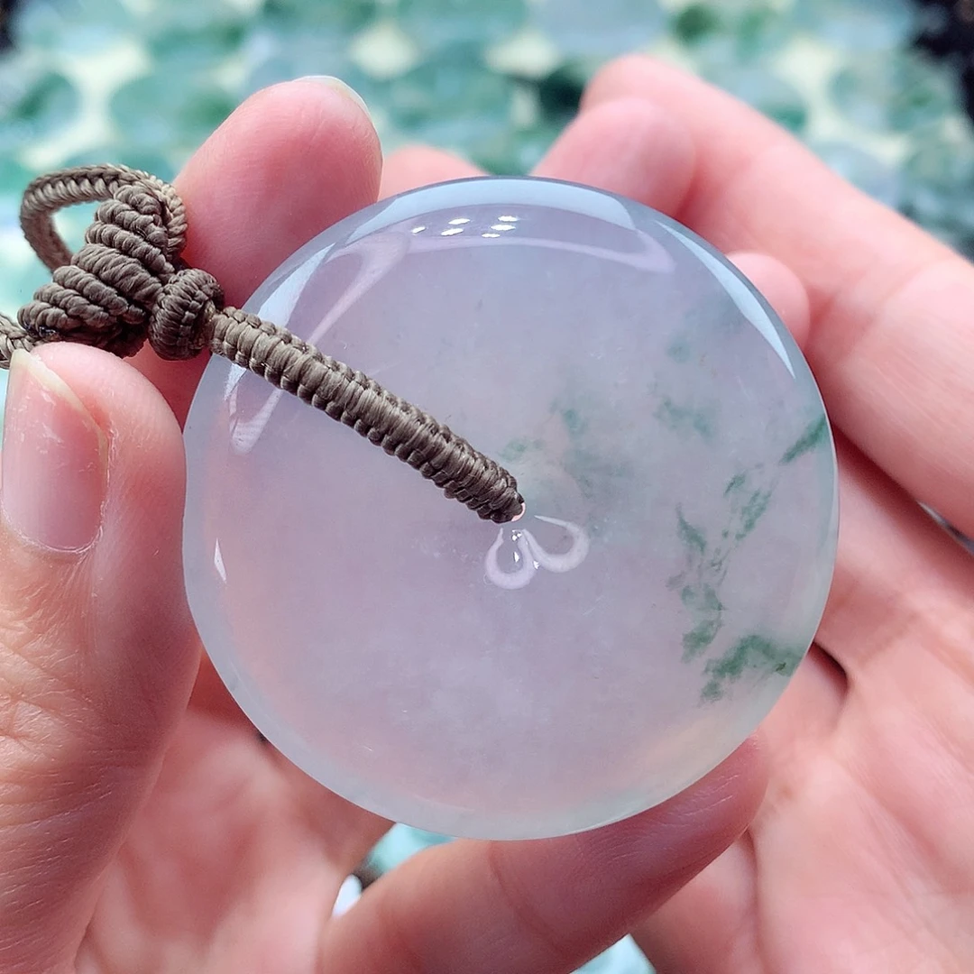 翡翠未镶嵌颈饰编号37-尺寸43/7.8