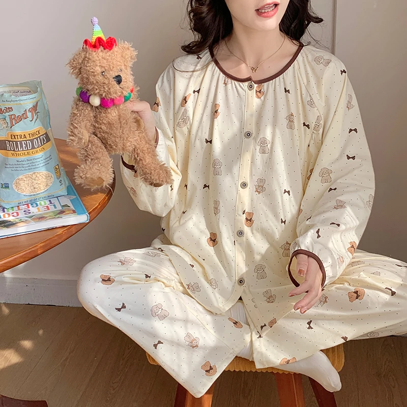 月子服春秋春夏夏季薄款纯棉A类孕妇睡衣产后产妇哺乳期衣家居服