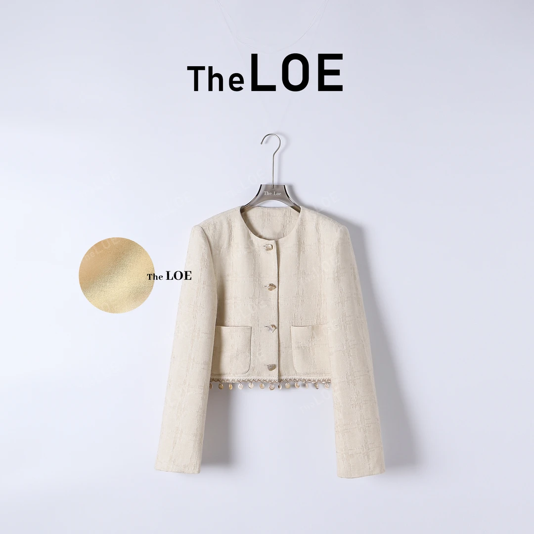 TheLOE/重工定珠气质贝壳外套#03.12W-G3925