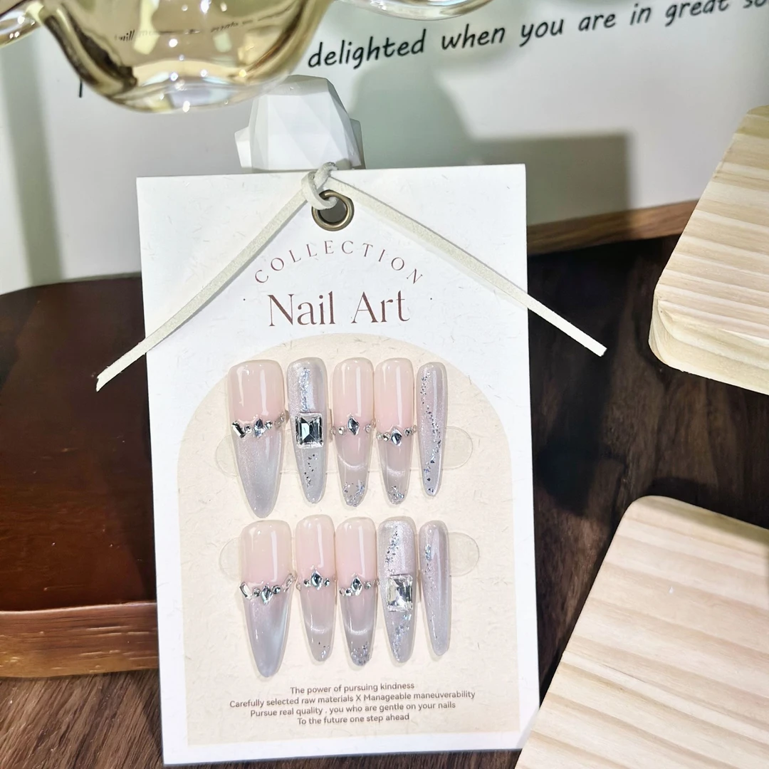 【时光美学】手工穿戴甲时尚高级感成品美甲穿戴式美甲