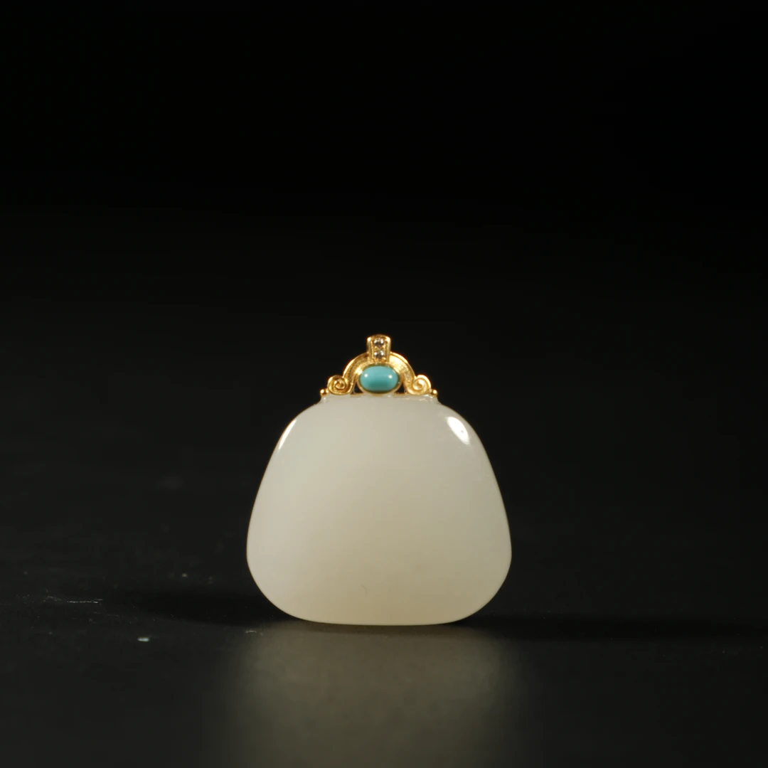 lot8808和田玉藕粉挂坠/云南典藏