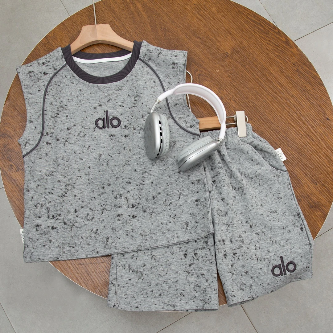 （套装）滴滴巴巴夏季夏装圆领韩版短袖扎染T恤套装童装女童男童