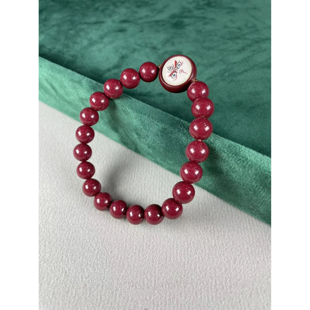 含辰砂工艺品【睿泽鉴宝】紫砂五路财神时尚高贵复古8mm GS0128