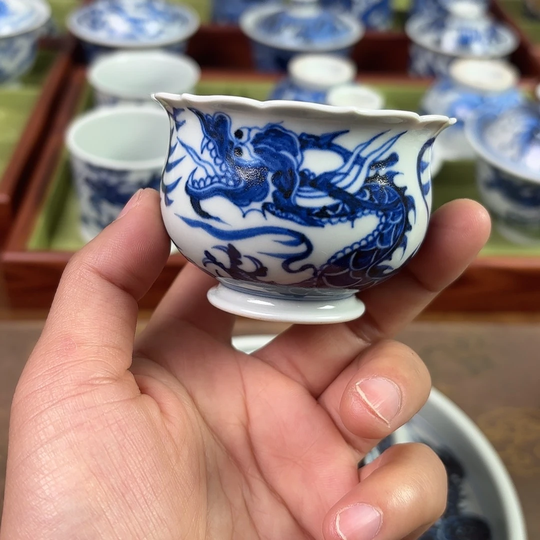 陶瓷盖碗景德镇手绘茶器