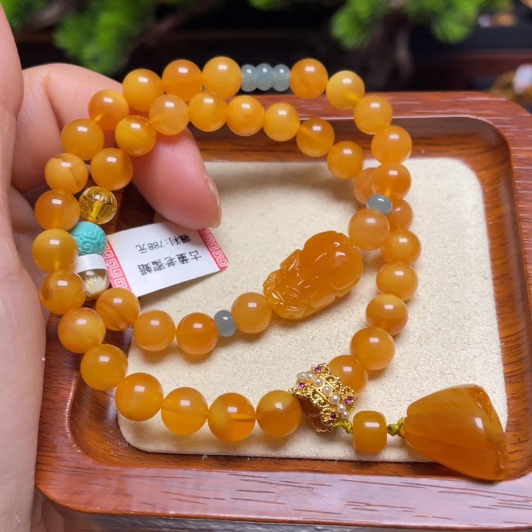 蜜蜡手链未镶嵌手串