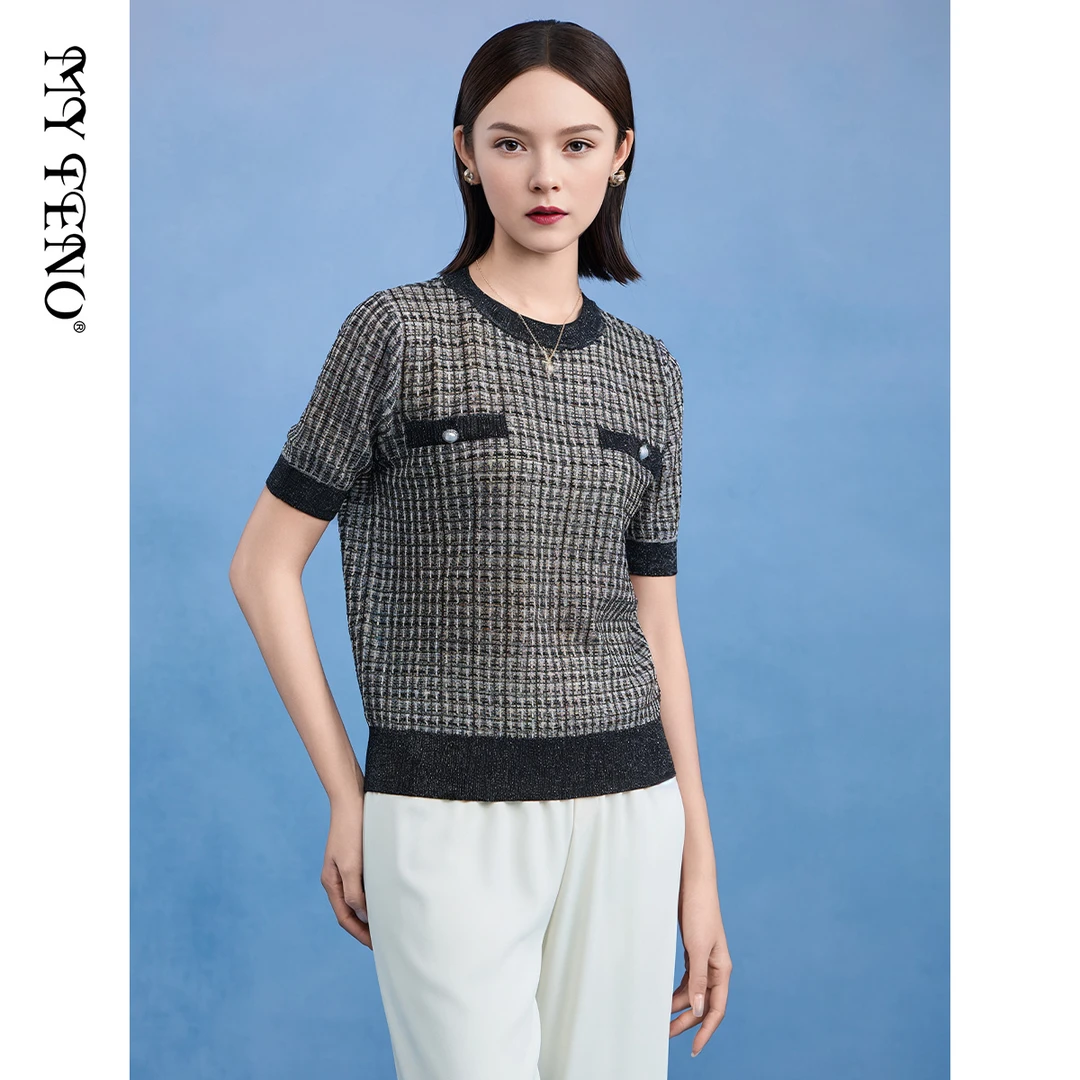 【马天奴】显瘦运动时尚休闲百搭印花针织衫VDS941SWH0