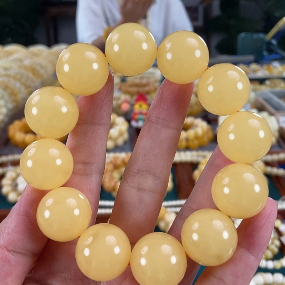 琥珀未镶嵌珠宝奇石20同料圆珠55.38