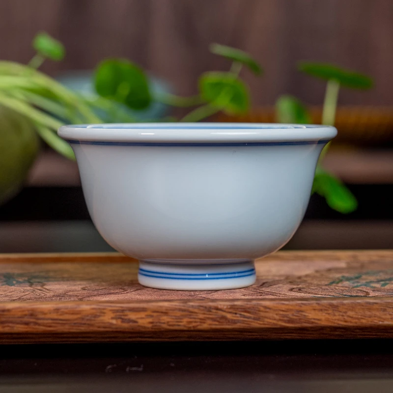 【心有灵犀】双板桥柴窑景德镇白胎主人杯茶具茶艺纯手工专用陶瓷