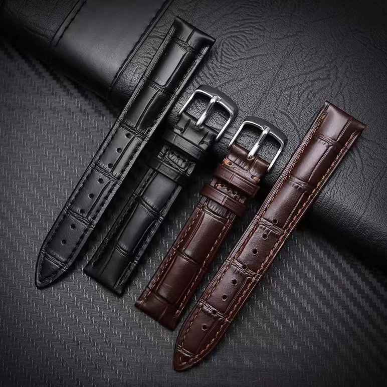 【真皮针扣款】小牛皮通用手表带男女款表链配件防水透气柔软礼盒20