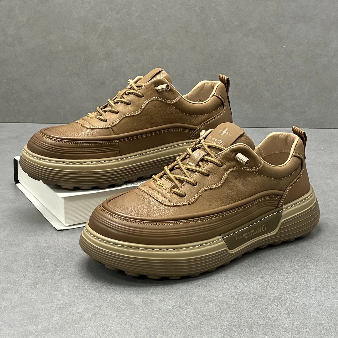 纪诗哲男鞋冬款新款透气一脚蹬休闲鞋厚底轻便潮流时尚百搭运动鞋