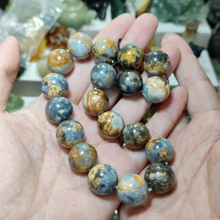 玉***喵未镶嵌岫玉手串手串